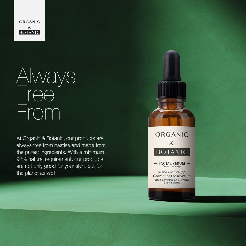 Sérum correcteur visage à la mandarine - 30 ml - Éclaircissant et hydratant avec de la vitamine C, de l'aloe vera et de l'argousier pour une peau radieuse et uniforme