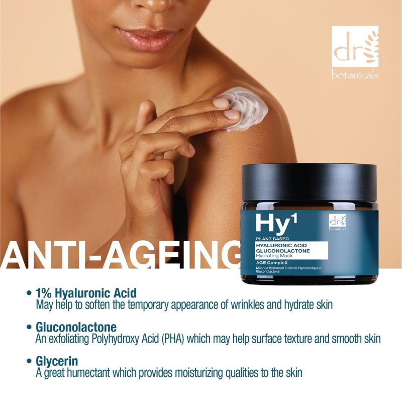 Hyaluronic Acid 1% & Gluconolactone Mask 60ml - Dr Botanicals