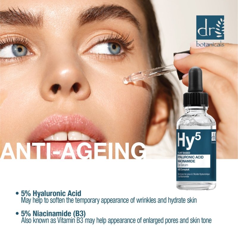 Hyaluronic Acid 5% & Niacinamide 5% Eye Serum 15ml - Dr Botanicals