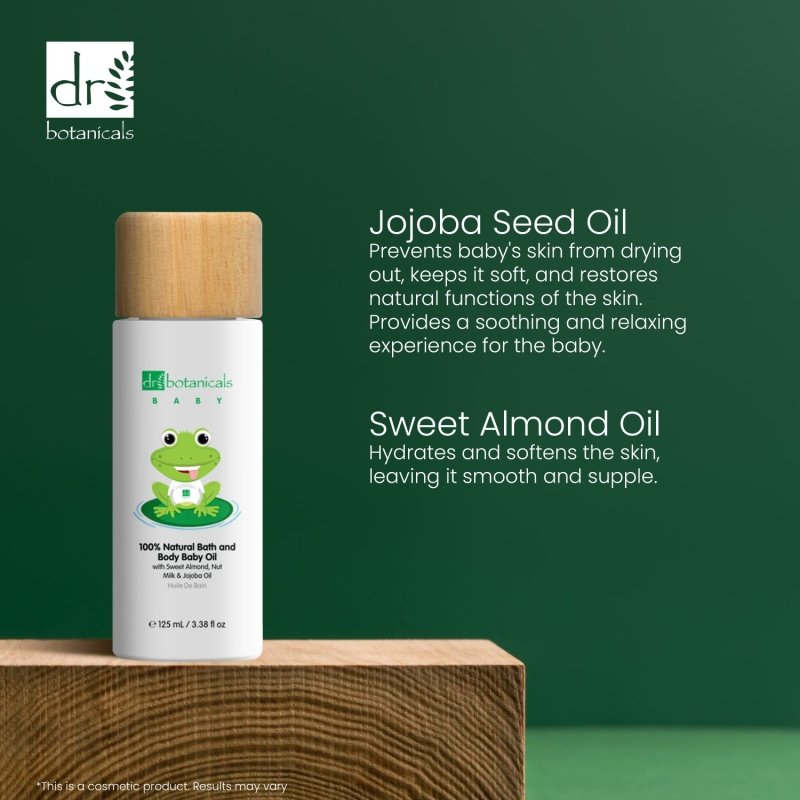 Jojoba Seed Oil Relaxing Baby Body Oil 125ml - Dr Botanicals