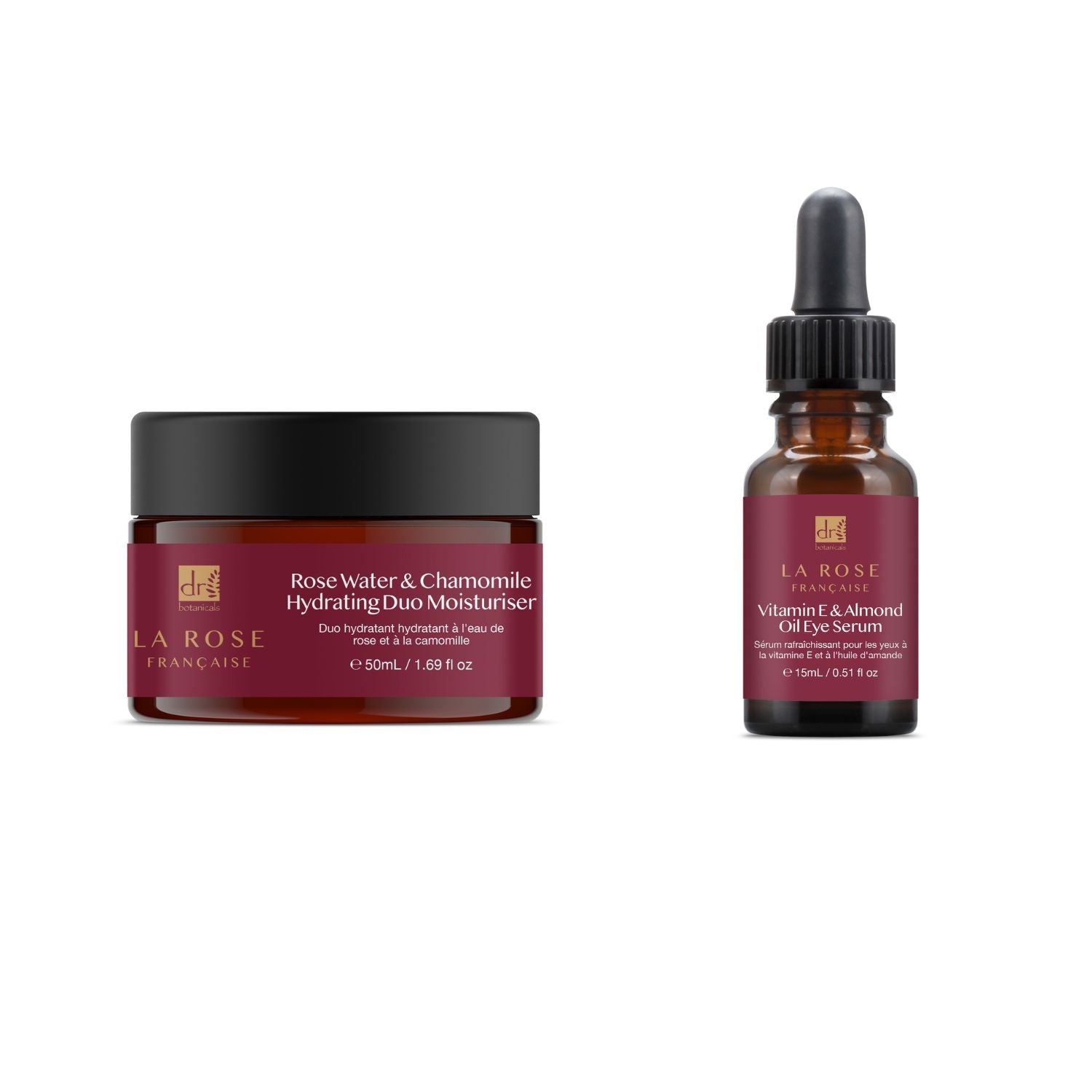 Dr Botanicals La Rose Francaise Duo Moisturiser & Eye Serum Kit