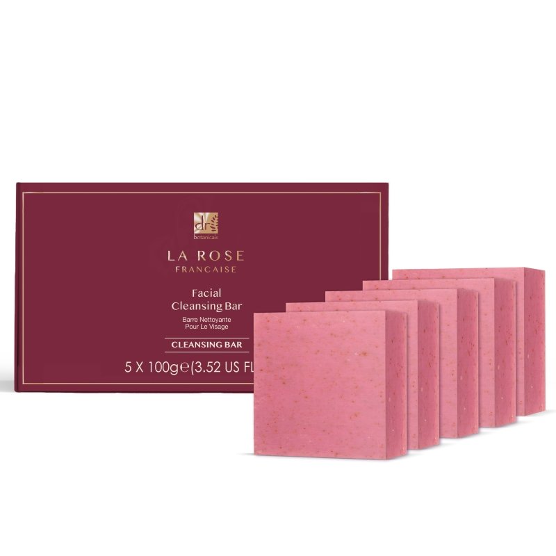 La Rose Française Facial Cleansing Bar (Pack of 5) 100g x 5 - Dr Botanicals