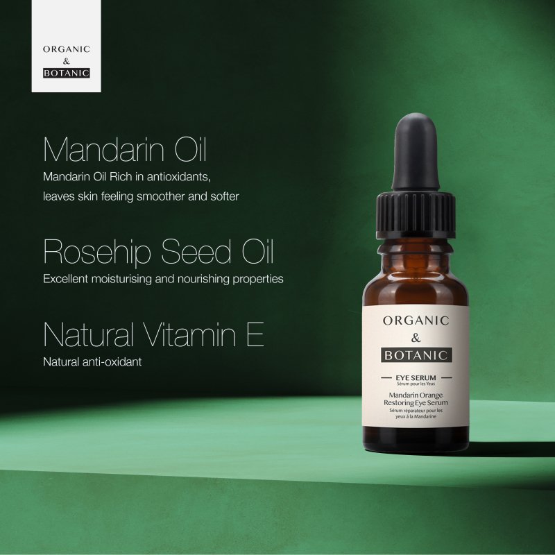 Mandarin Orange Brightening Eye Serum - 15ml - Depuffing & Hydrating with Vitamin C, Aloe Vera, & Sea Buckthorn for Radiant, Youthful Eyes - Dr Botanicals