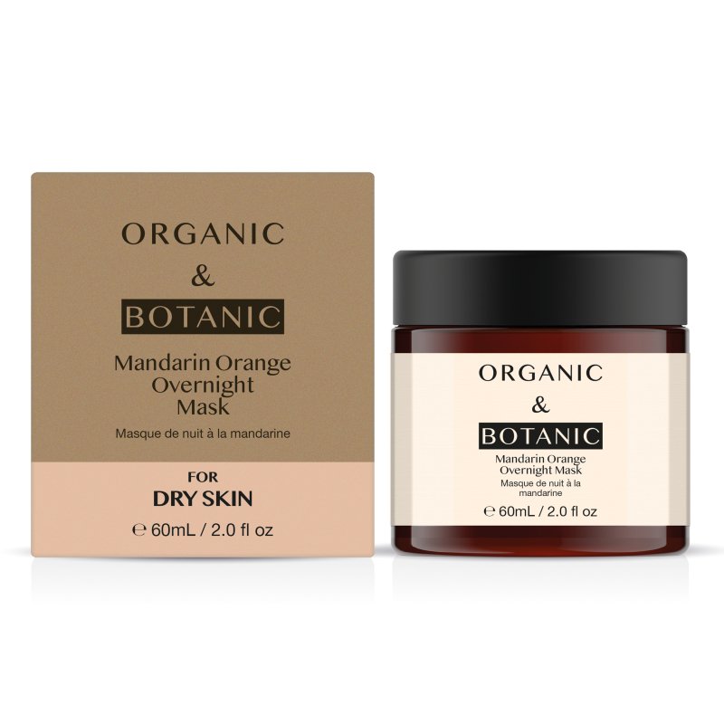 Mandarin Orange Brightening Overnight Mask - 60ml - Revitalizing & Hydrating with Vitamin C & Sea Buckthorn for Radiant, Even - Toned Skin - Dr Botanicals