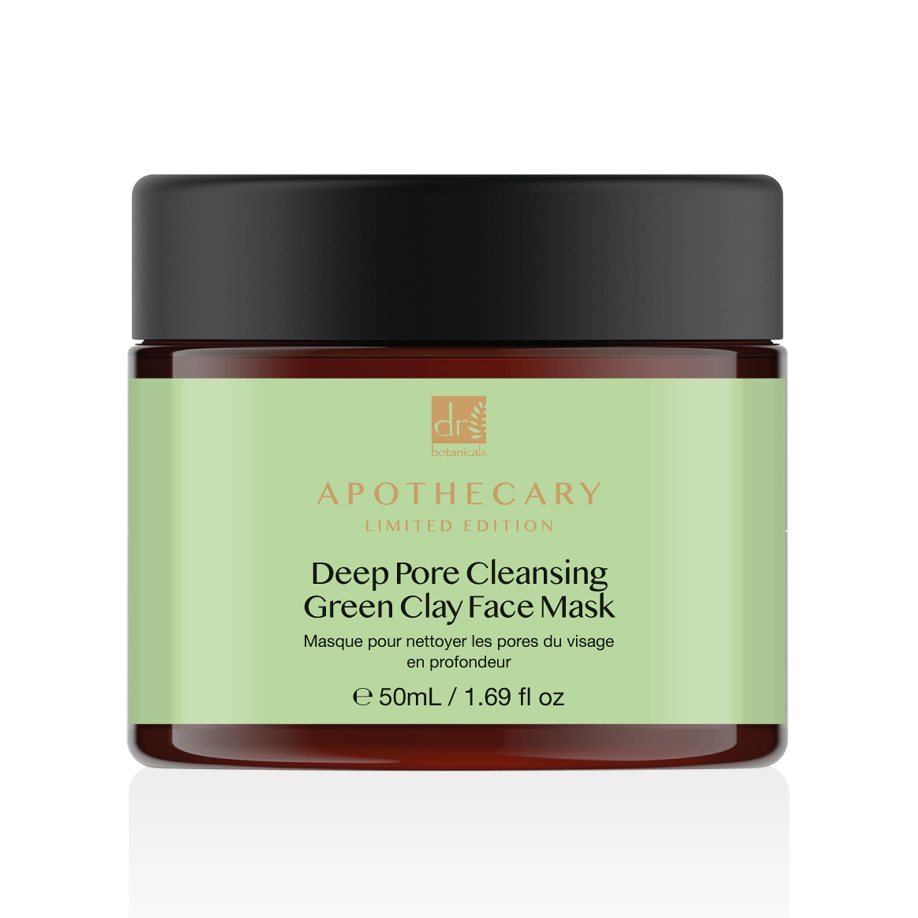 Dr Botanicals Deep Pore Cleansing Green Clay Face Mask 50ml Twin Value Savings Pack