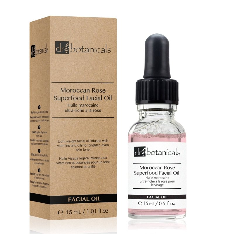 Moroccan Rose Superfood Facial Oil 15ml - Dr Botanicals