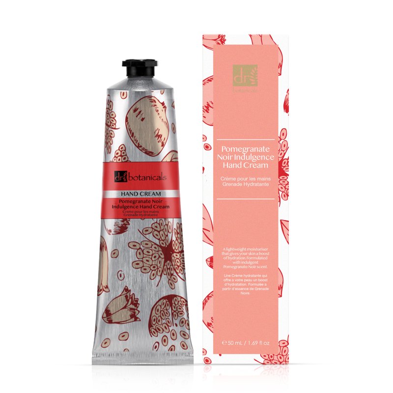 Pomegranate Noir Indulgence Hand Cream 50ml - Dr Botanicals