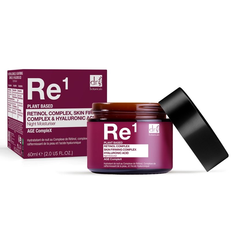 Retinol Complex 1%, Skin Firming Complex 1% & Hyaluronic Acid 1% Night Moisturiser 60ml - Dr Botanicals