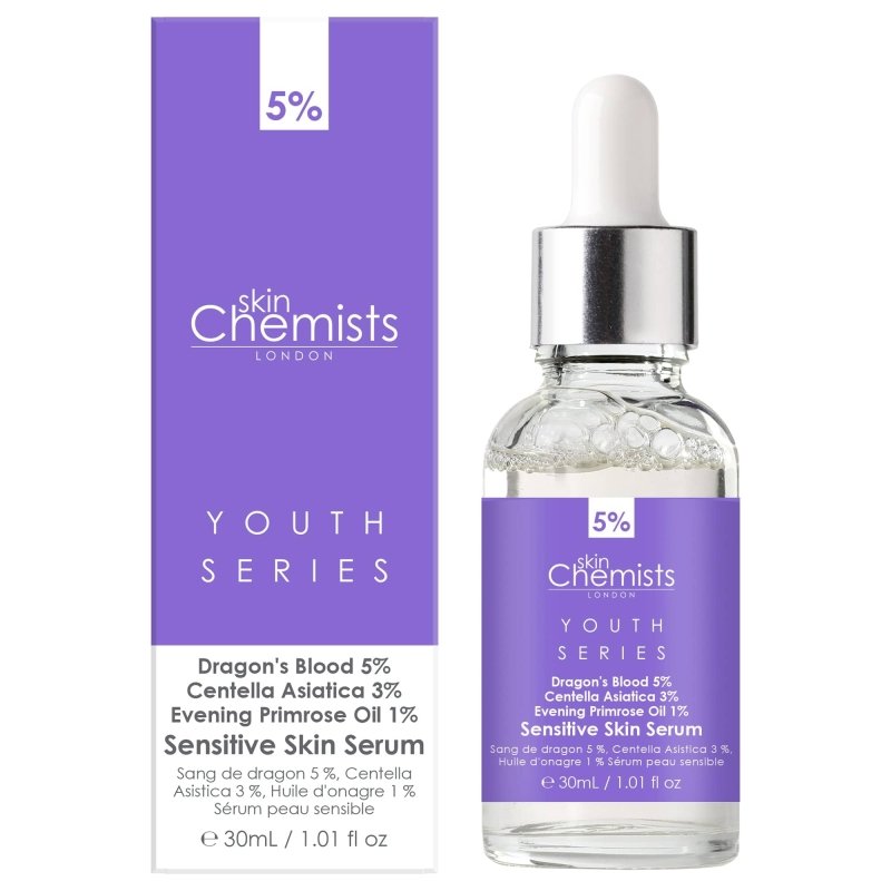 Sensitive Skin Serum Dragon's Blood 5%, Centella Asistica 3%, Evening Primrose Oil 1% 30ml - Dr Botanicals