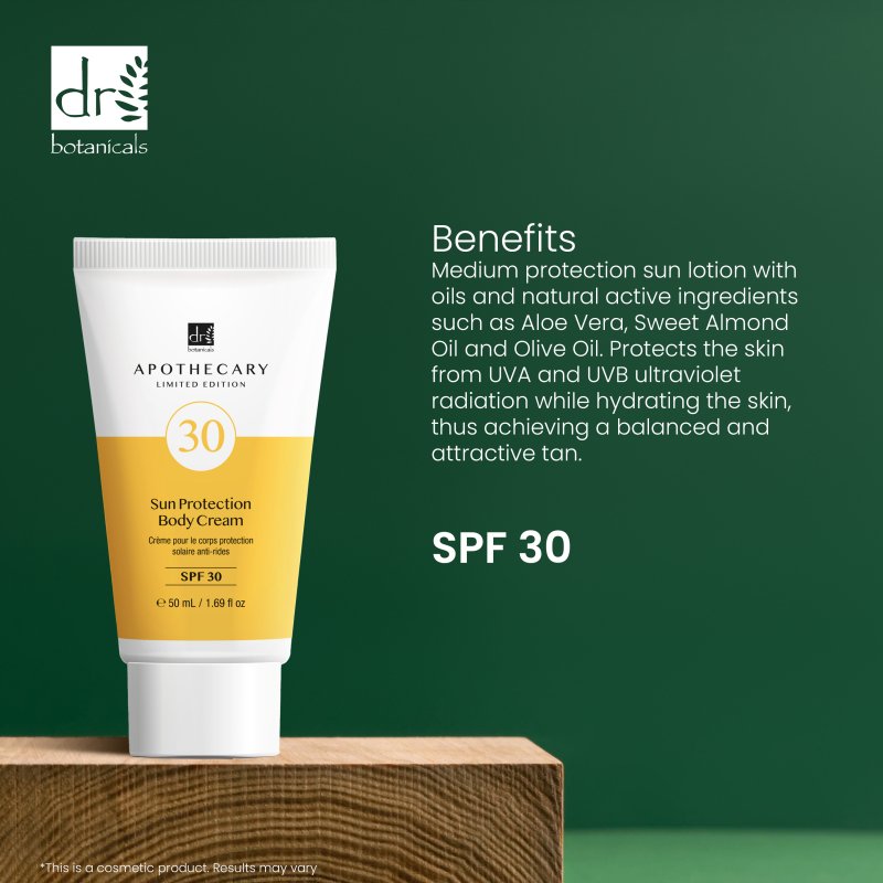 Sun Protection Body Cream SPF 30 50ml - Dr Botanicals