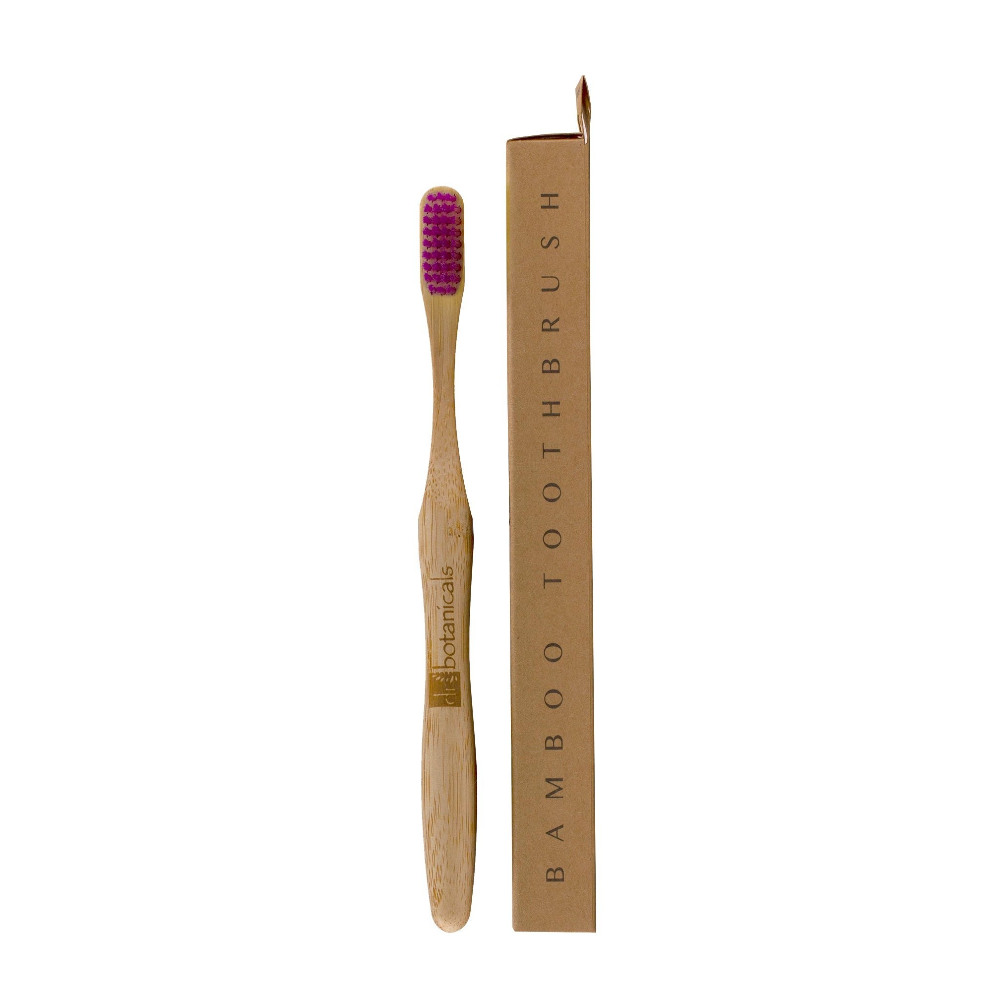 Dr Botanicals Bamboo Toothbrush Purple Twin Value Savings Pack