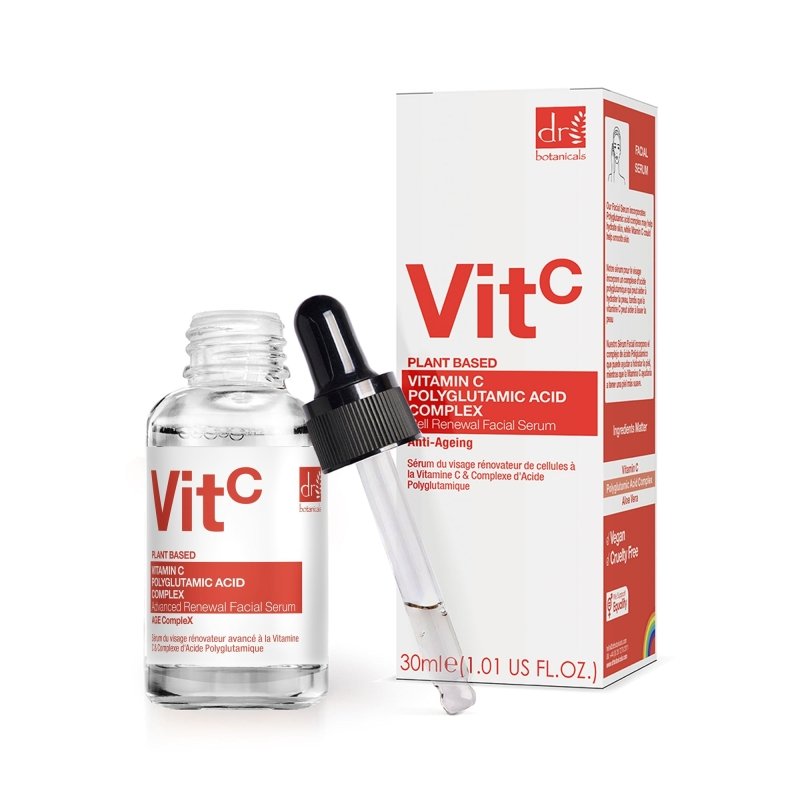 Vitamin C 3% & Polyglutamic Acid Complex 1% & Brightening Facial Serum 30ml - Dr Botanicals