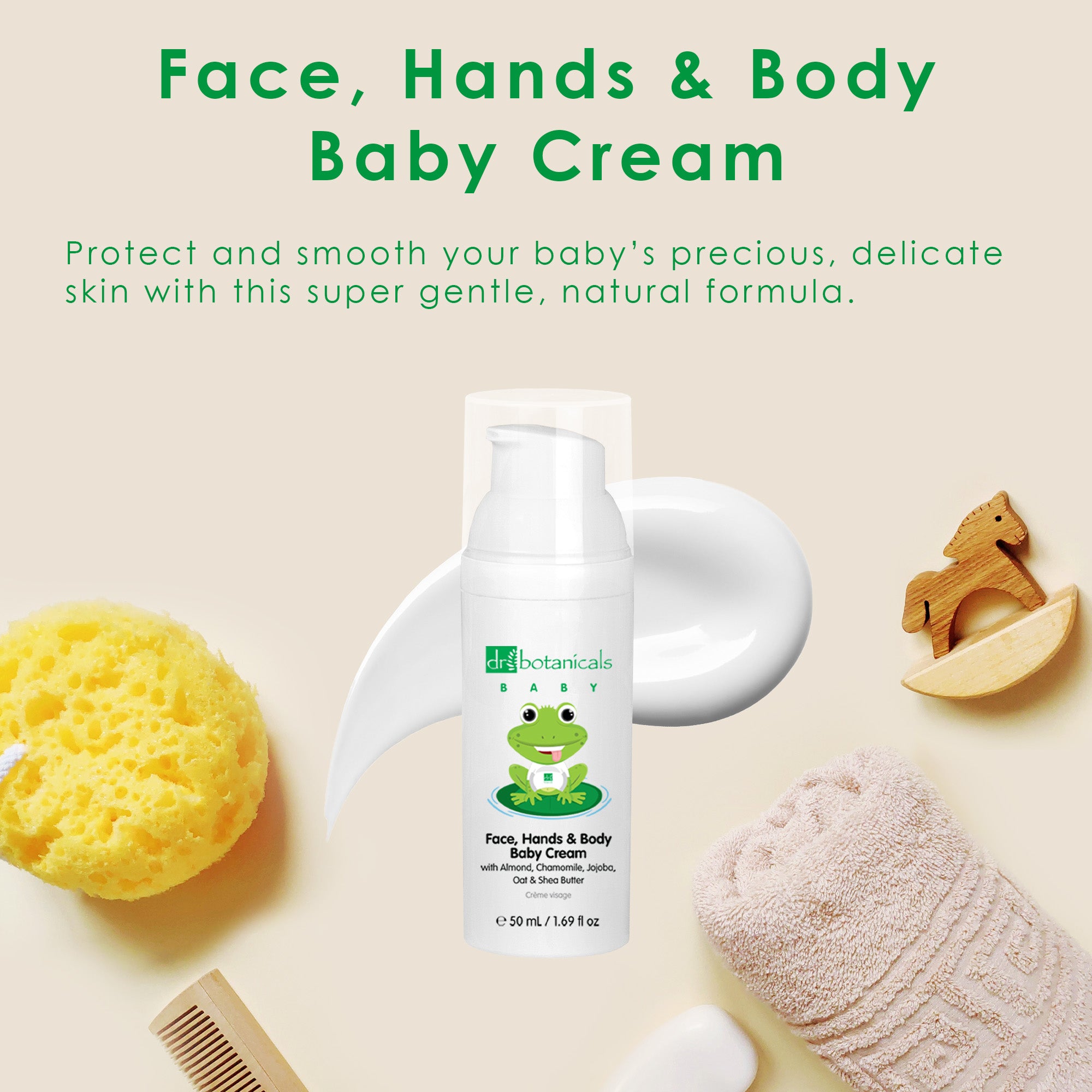 Babycreme für Gesicht, Hände und Körper