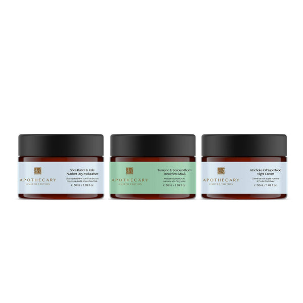 Dr Botanicals Apothecary Limited Edition Day Cream, Night Cream & Mask Kit